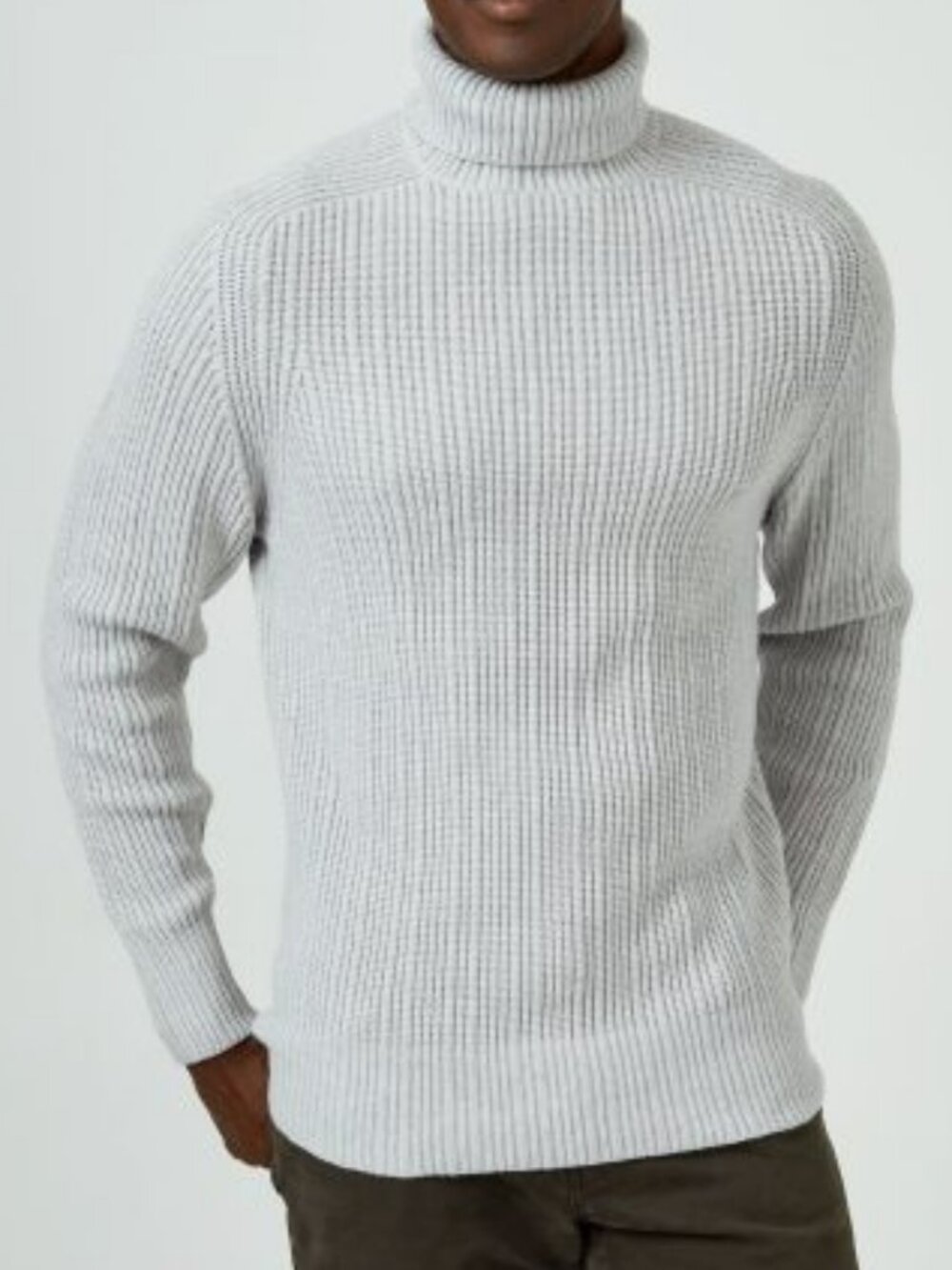 7 Diamonds Grey Turtleneck Sweater 2XL Pullover Long Sleeve Chunky Preppy